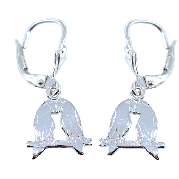 Boucles d'oreilles Argent Perroquets Les inséparables 