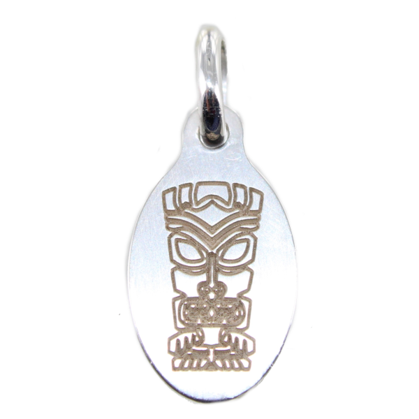 Médaille Argent Tiki Polynésien 
