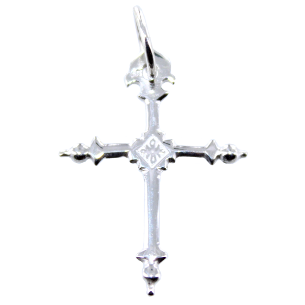 Croix Jeannette fine - Taille 2 Argent 