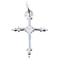 Croix Jeannette fine - Taille 2 Argent 