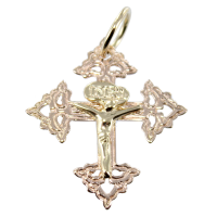 Croix grille du Val d'Arly - Taille 2 Or Bicolore 