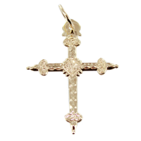 Croix Jeannette ciselée - Taille 2 Or Jaune