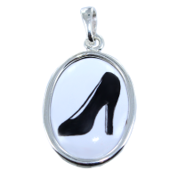 Pendentif Argent Email - Escarpin 