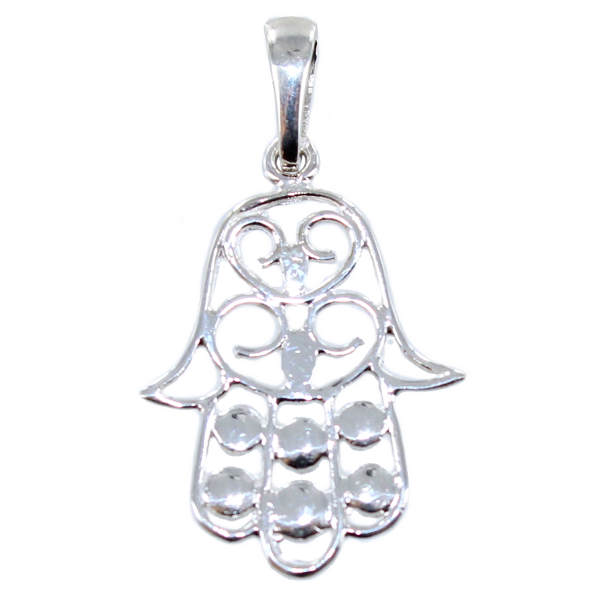 Pendentif Argent Main de Fatma ajourée - Taille 3 