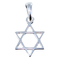 Pendentif&nbsp;Argent&nbsp;Etoile de David fine 