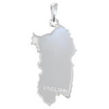 Pendentif Argent Carte Sardaigne 