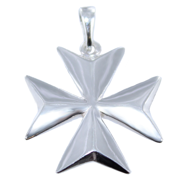 Croix de Malte volume - Taille 4 Argent 