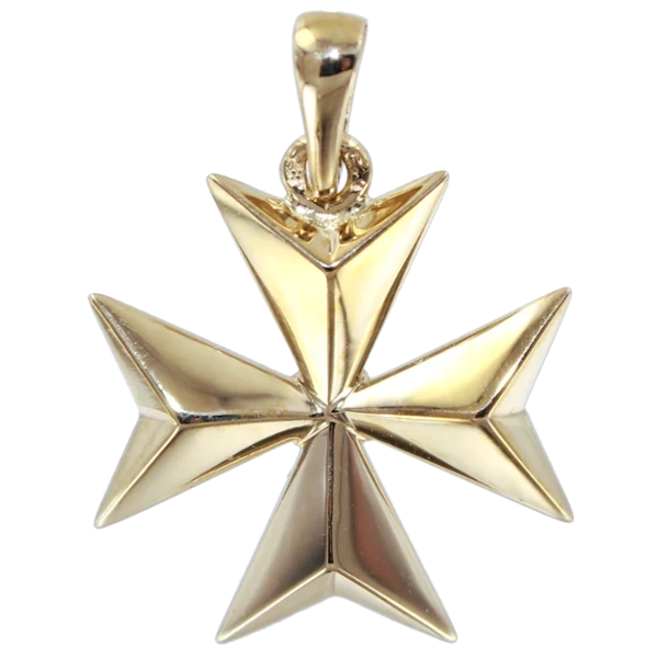 Croix de Malte Volume Recto Plaqué Or Croix de Malte Volume Recto Plaqué Or