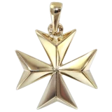 Croix de Malte Volume Recto Plaqué Or 
