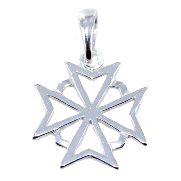 Croix de Malte ajourée avec décor - Taille 2 Argent 