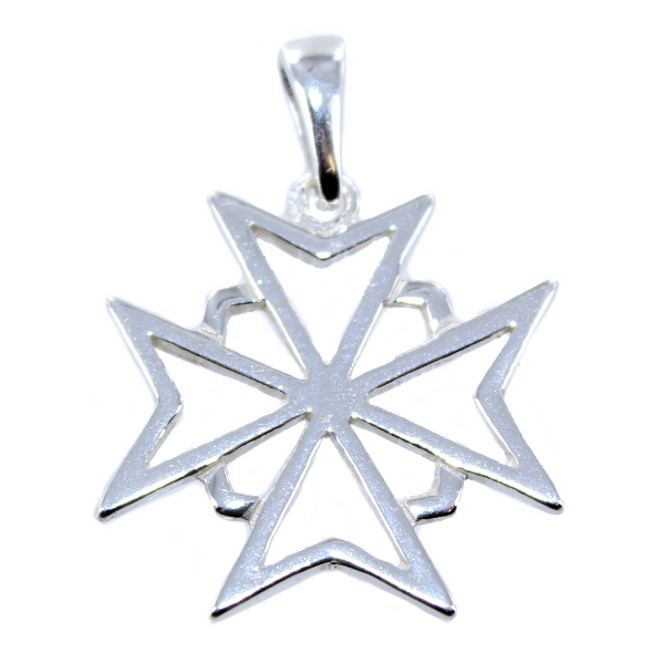 Croix de Malte ajourée avec décor - Taille 3 Argent 