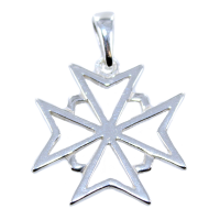 Croix de Malte ajourée avec décor - Taille 3 Argent 