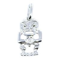 Pendentif Argent Tiki Polynésien Samoa 