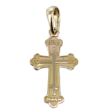 Croix orthodoxe russe traditionnelle - 20 mm Taille 3 Or 9 K 