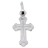 Croix Argent  orthodoxe russe traditionelle - 15 mm 