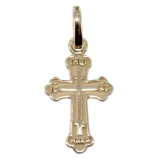 Croix orthodoxe russe traditionnelle 15mm&nbsp;Or Jaune 