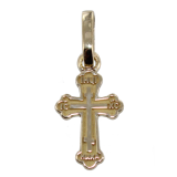 Croix orthodoxe russe traditionelle - 10 mm Taille 1 Or Jaune 