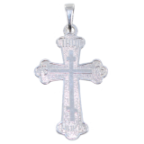 Croix orthodoxe russe traditionelle Argent