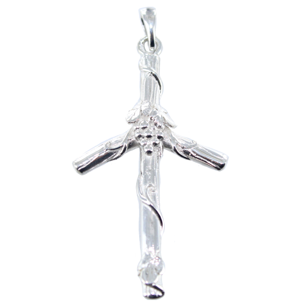 Croix géorgienne - Croix de la Grappe Sainte Nina - Taille 3 Argent 