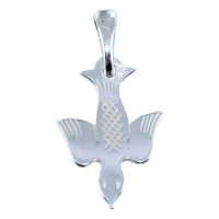Pendentif Argent Colombe protestante - Taille 1