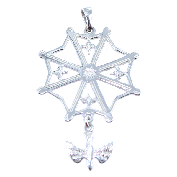 Croix huguenote ajourée - Taille 5 Argent 