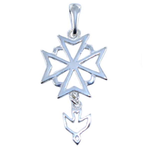 Croix Huguenote simple - Taille 4 Argent 