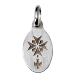 Médaille Argent Croix protestante huguenote 
