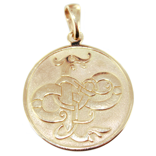 Médaille Or Jaune Serpent Celtique