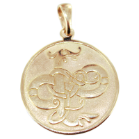 Médaille Or Jaune Serpent Celtique