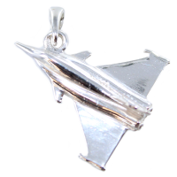 Pendentif Argent Avion Rafale 