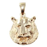 Pendentif Or Jaune Tigre Tête 