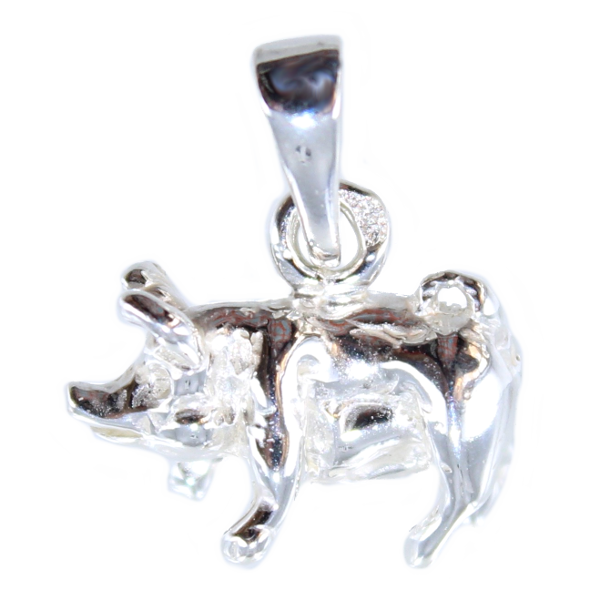 Pendentif Argent Cochon 