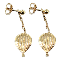 Boucles d'oreilles Or Jaune Montgolfière 