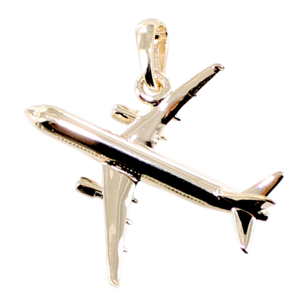 Pendentif Or Jaune Avion de ligne 