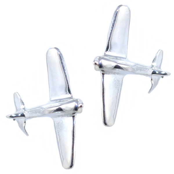 Boucles d'oreilles Argent Avion à hélice 