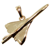 Pendentif Or Jaune Avion Concorde - Taille 2 