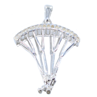 Pendentif Argent Parapente - Taille 3 
