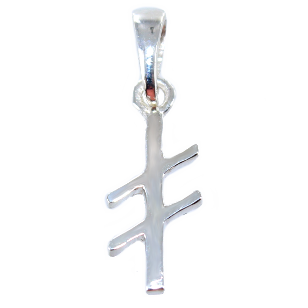 Pendentif Argent Rune As - Taille 2
