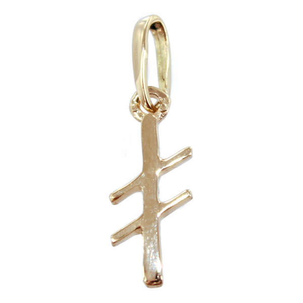 Pendentif Or Jaune Rune As - Taille 1 