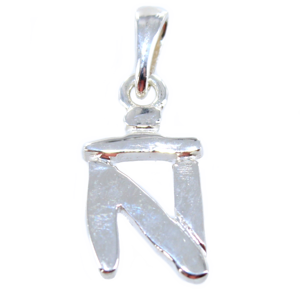 Pendentif Argent Lettre N - Style origine 