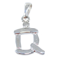 Pendentif Argent Lettre Q - Style origine 