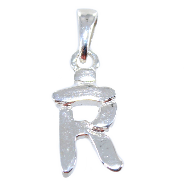 Pendentif Argent Lettre R - Style origine 