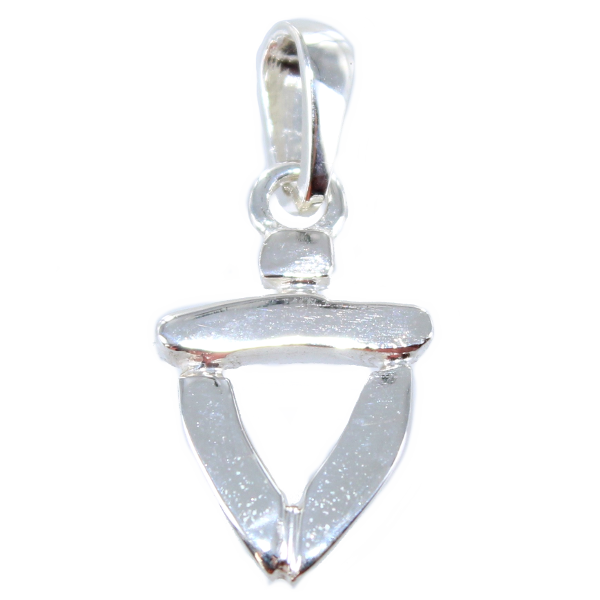 Pendentif Argent Lettre V - Style origine 