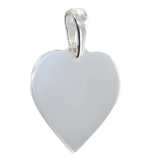 Pendentif Or 18 K Jaune Coeur plat 