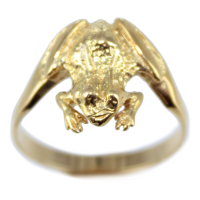 Bague Or Jaune Grenouille Reinette 