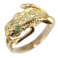 Bague Grenouille aux yeux verts - Image 2 