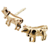 Boucles d'oreilles Plaqué Or Vache 
