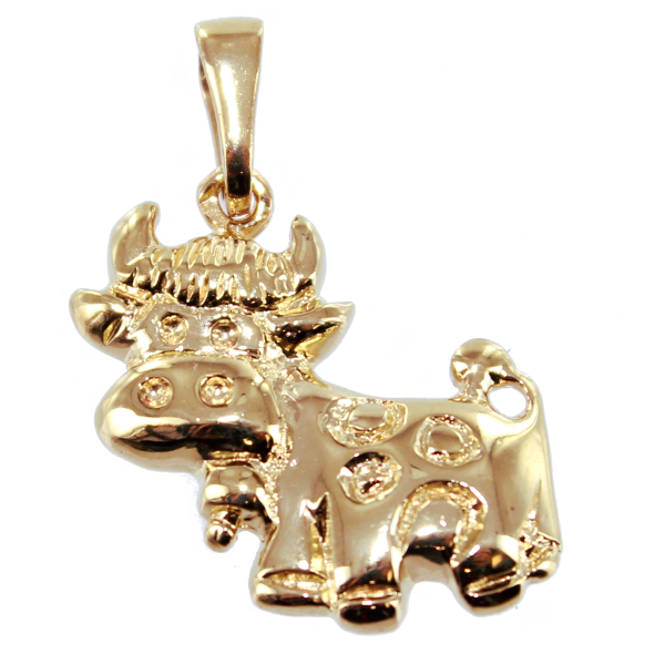 Pendentif Or Jaune Vache, Marguerite 