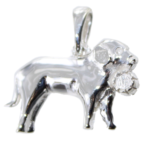 Pendentif Argent Chien Saint Bernard - Taille 2 