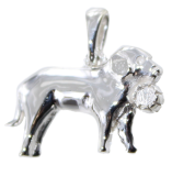 Pendentif Argent Chien Saint Bernard - Taille 2 